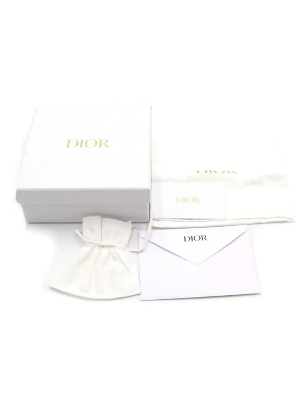Dior Cannage Papillon Flower Compact Wallet Trifold Coin Case White Multicolor